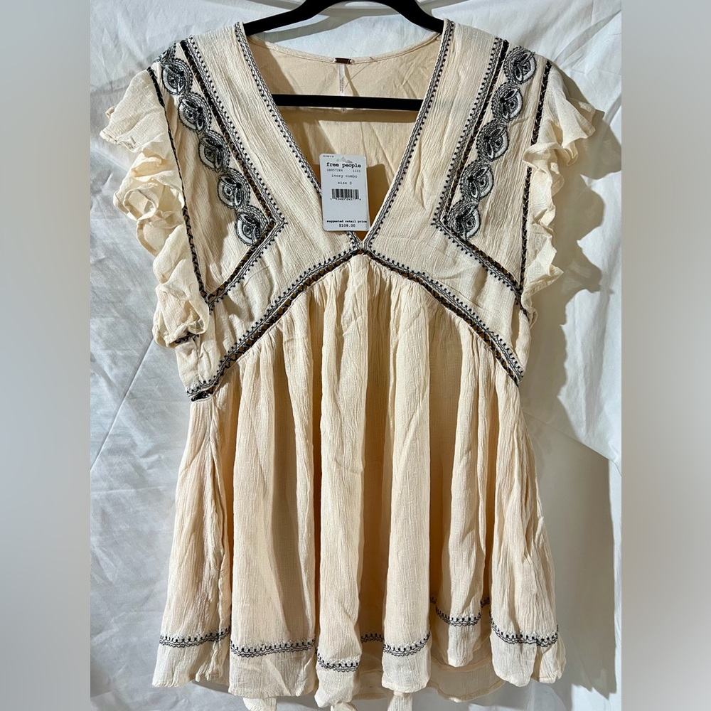 NWT Free People Boho Peasant Top Size Small